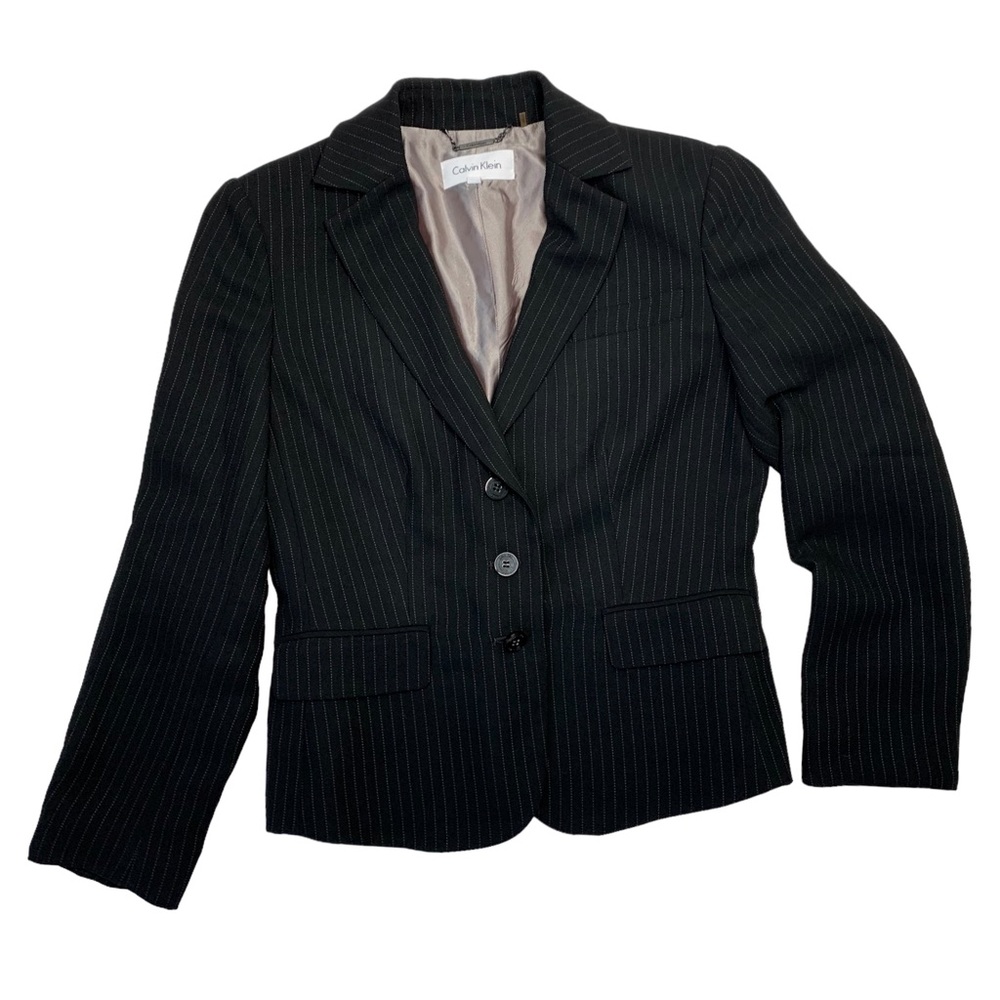 Calvin Klein Black Pinstripe Blazer